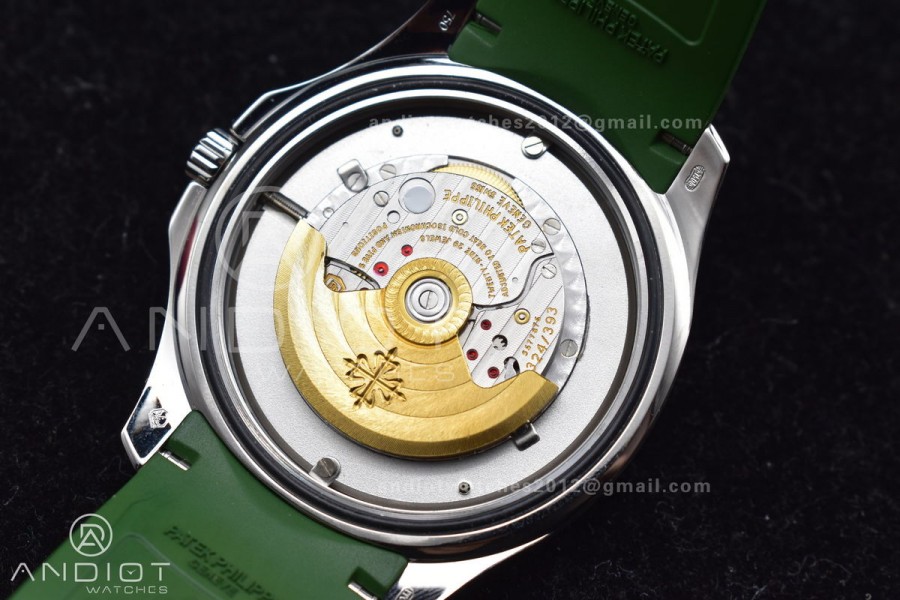 Aquanaut 5168G 42mm SS ZF 1:1 Best Edition Green Dial On Green Rubber Strap 324CS