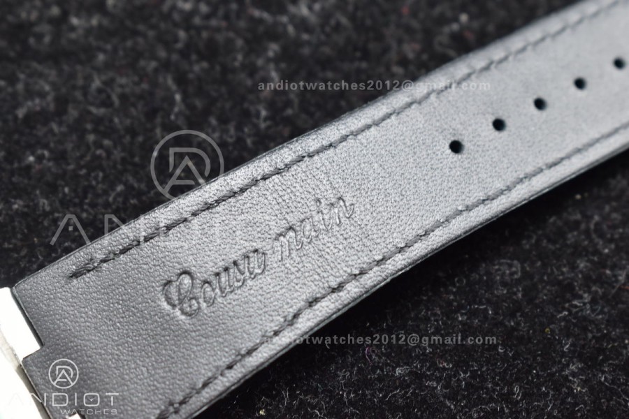 Overseas SS 8F Maker Black Dial on Black Rubber Strap 