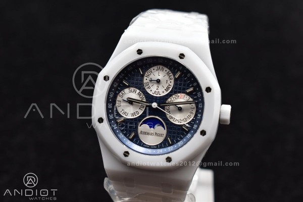 Royal Oak Perpetual Calendar 26579cb White Ceramic...