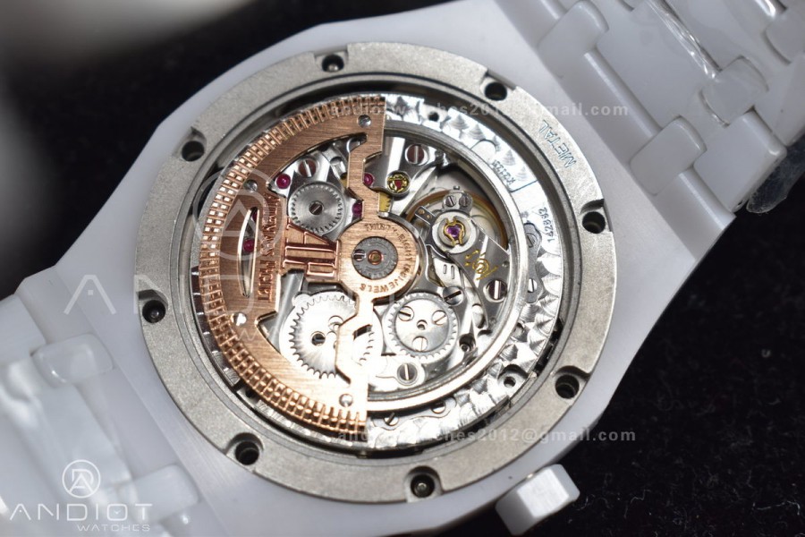 Royal Oak Perpetual Calendar 26579cb White Ceramic APSF Best Edition on Ceramic Bracelet A5134