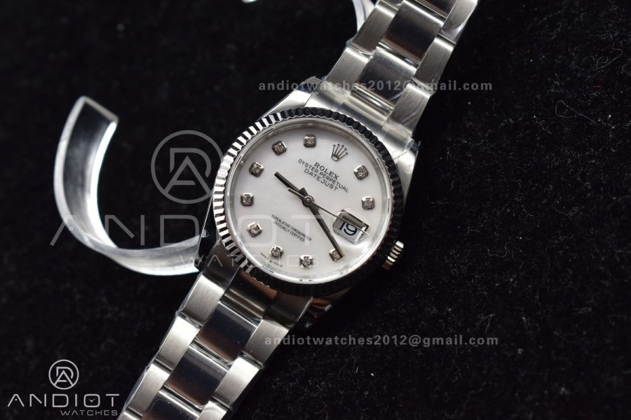 DateJust 36 SS BPF 1:1 Best Edition 316F Steel Oyster Diamond Dial On Jubilee Bracelet A2836