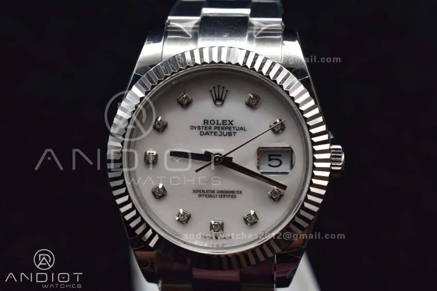 DateJust 41 SS BPF 1:1 Best Edition 316F Steel Oyster Diamond Dial On Jubilee Bracelet A2836