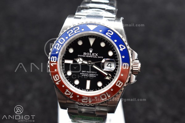 GMT Master II 126710 BLRO Pepsi 904L SS C+F 1:1 Be...