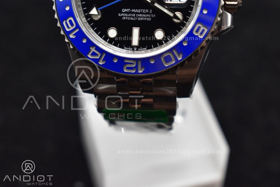 GMT Master II 126710 BLNR Batman 904L SS C+F 1:1 Best Edition Black Dial on Jubilee Bracelet VR3285