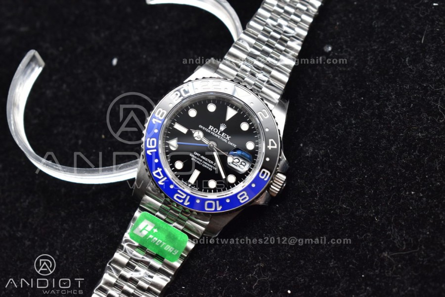 GMT Master II 126710 BLNR Batman 904L SS C+F 1:1 Best Edition Black Dial on Jubilee Bracelet VR3285