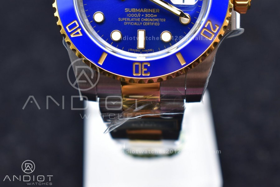 Submariner 116613 LB Blue Ceramic SS/YG 904L Steel King 1:1 Best Edition 3135