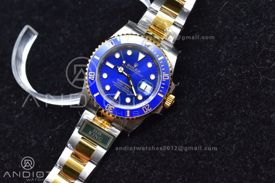Submariner 116613 LB Blue Ceramic SS/YG 904L Steel King 1:1 Best Edition 3135