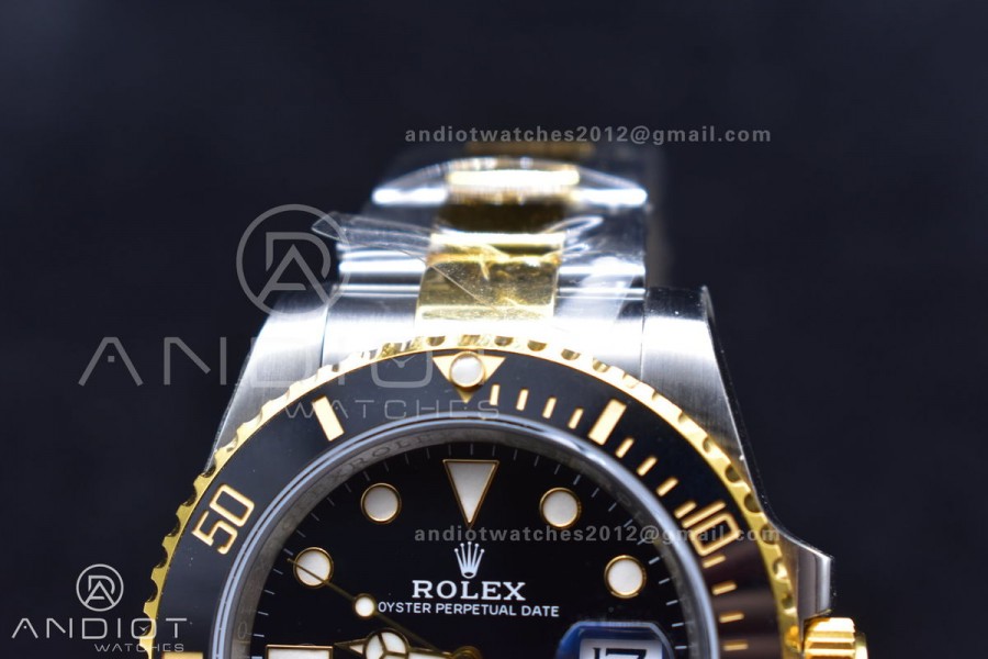 Submariner 116613 LN SS/YG Black Ceramic 904L Steel King1:1 Best Edition 3135