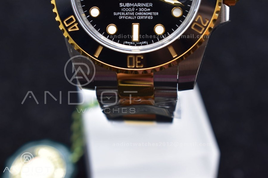 Submariner 116613 LN SS/YG Black Ceramic 904L Steel King1:1 Best Edition 3135