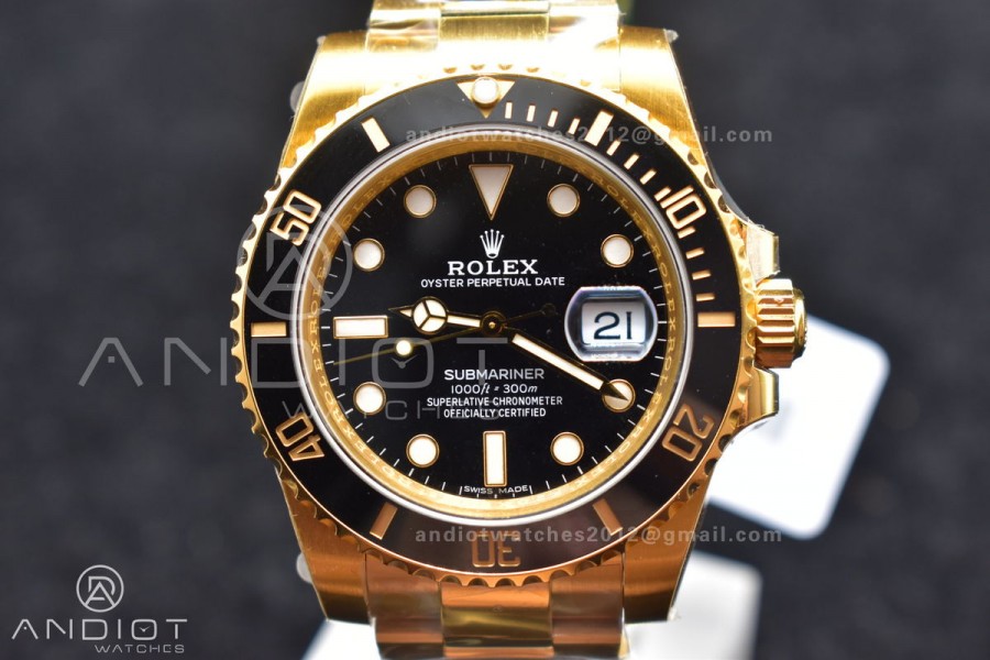 Submariner 126618 LN YG Black Ceramic 904L Steel VSF 1:1 Best Edition VS3235