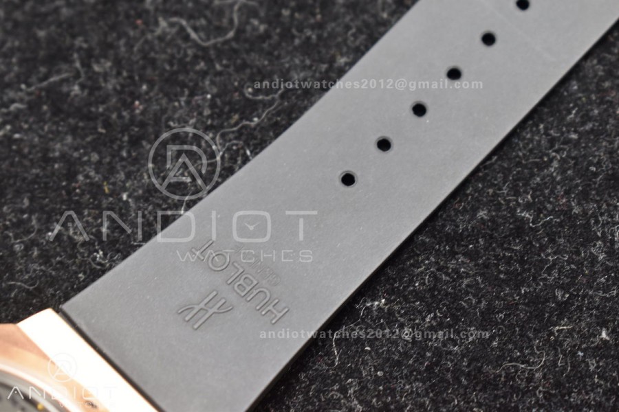 Hublot Big Bang Unico RG ZF 1:1 Best Edition Skeleton Dial on Black Rubber Strap A1280