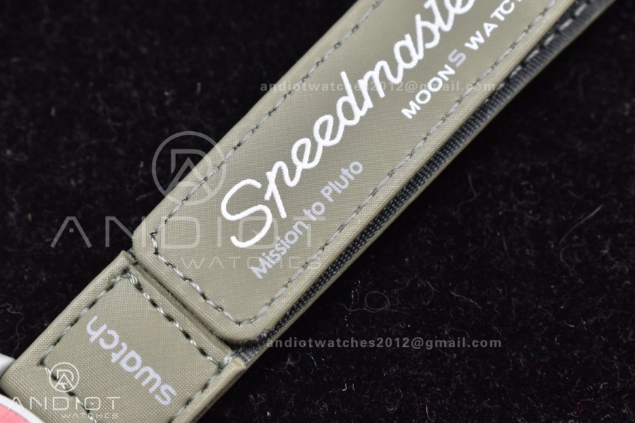 Swatch x Omega Bioceramic Moonwatch Mission to Pluto on Nylon Strap Quartz