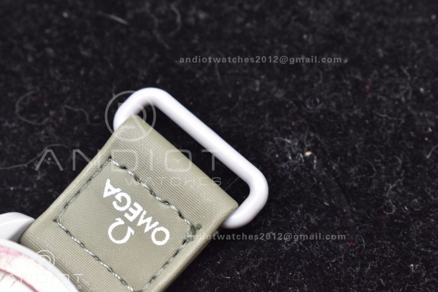 Swatch x Omega Bioceramic Moonwatch Mission to Pluto on Nylon Strap Quartz