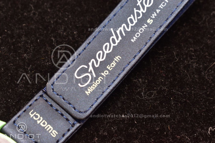 Swatch x Omega Bioceramic Moonwatch Mission to Earth on Nylon Strap Quartz