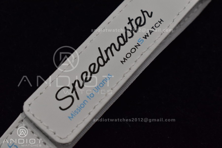 Swatch x Omega Bioceramic Moonwatch Mission to Uranus on Nylon Strap Quartz