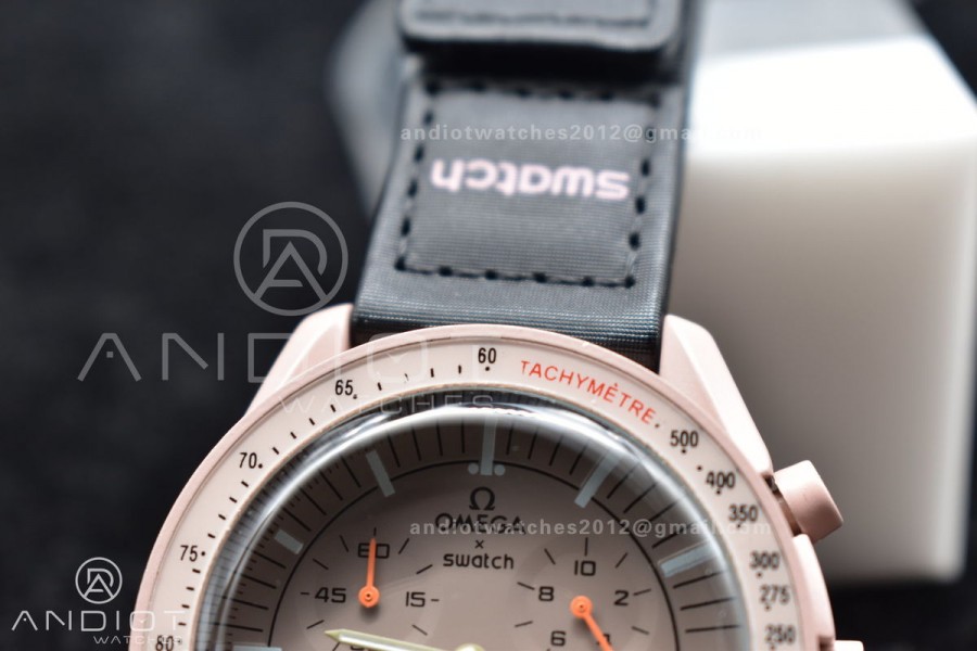 Swatch x Omega Bioceramic Moonwatch Mission to Jupiter on Nylon Strap Quartz