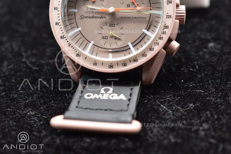 Swatch x Omega Bioceramic Moonwatch Mission to Jupiter on Nylon Strap Quartz