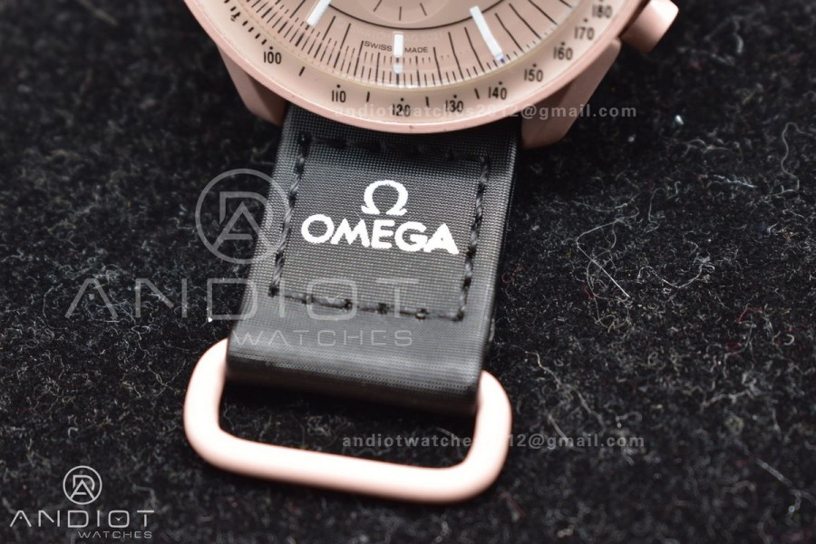 Swatch x Omega Bioceramic Moonwatch Mission to Jupiter on Nylon Strap Quartz