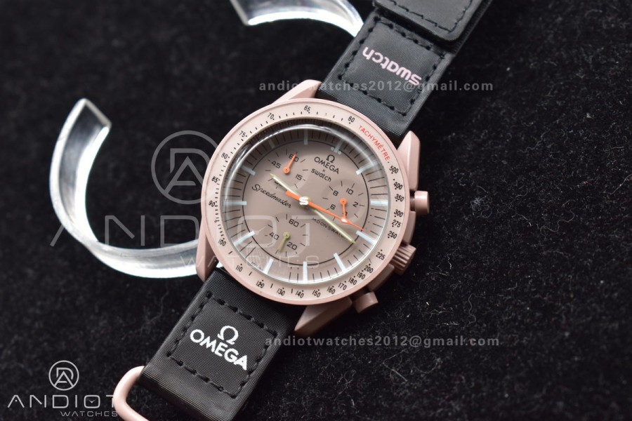 Swatch x Omega Bioceramic Moonwatch Mission to Jupiter on Nylon Strap Quartz
