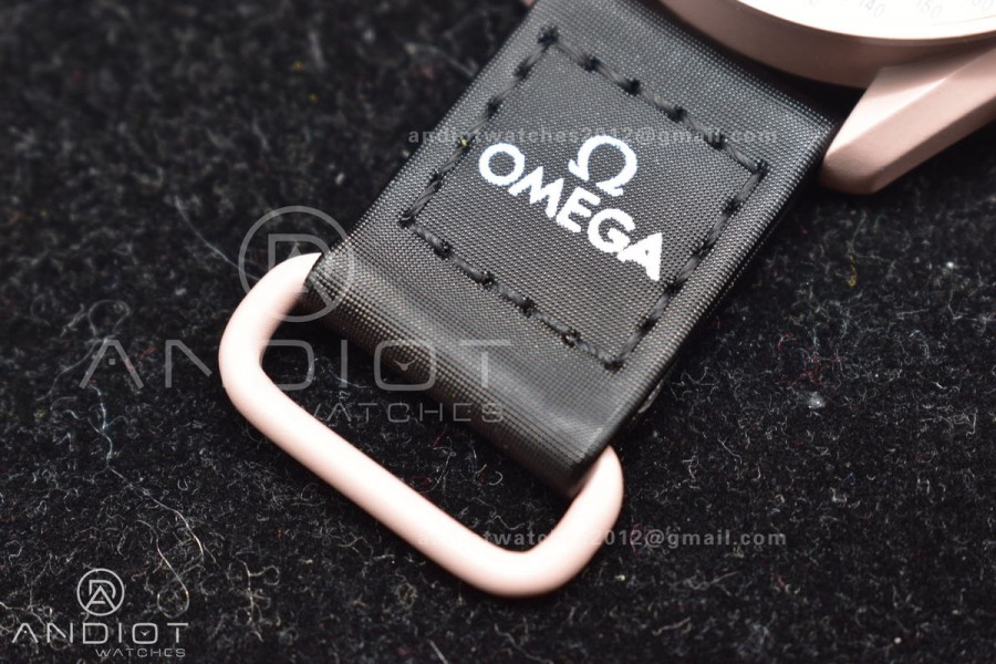 Swatch x Omega Bioceramic Moonwatch Mission to Jupiter on Nylon Strap Quartz