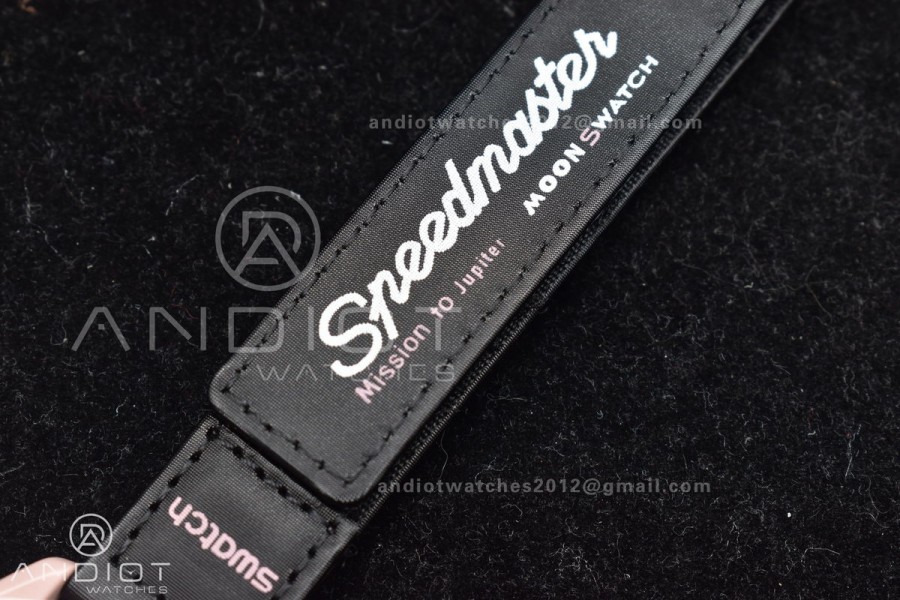 Swatch x Omega Bioceramic Moonwatch Mission to Jupiter on Nylon Strap Quartz