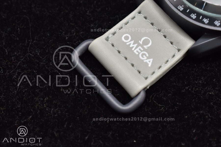 Swatch x Omega Bioceramic Moonwatch Mission to Mercury on Nylon Strap Quartz