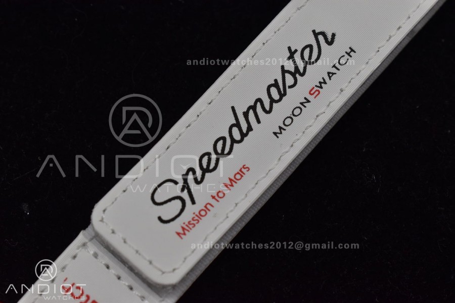 Swatch x Omega Bioceramic Moonwatch Mission to Mars on Nylon Strap Quartz