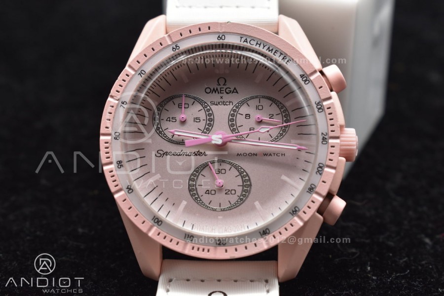 Swatch x Omega Bioceramic Moonwatch Mission to Venus on Nylon Strap Quartz