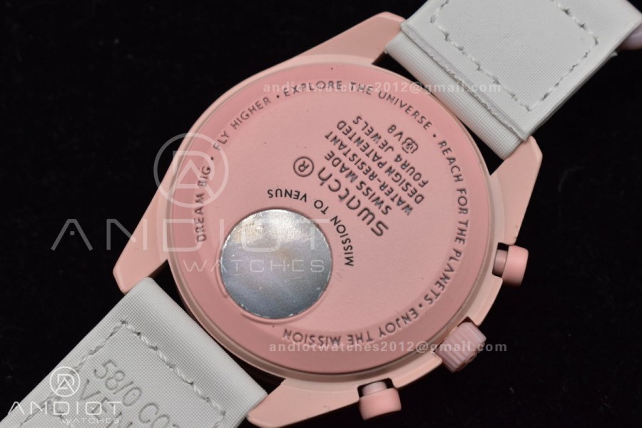 Swatch x Omega Bioceramic Moonwatch Mission to Venus on Nylon Strap Quartz