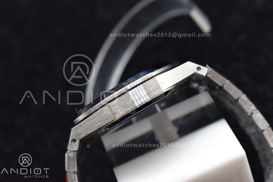 Royal Oak 41mm 15500 SS APSF 1:1 Best Edition Black Textured Dial on SS Bracelet A4302 Super Clone