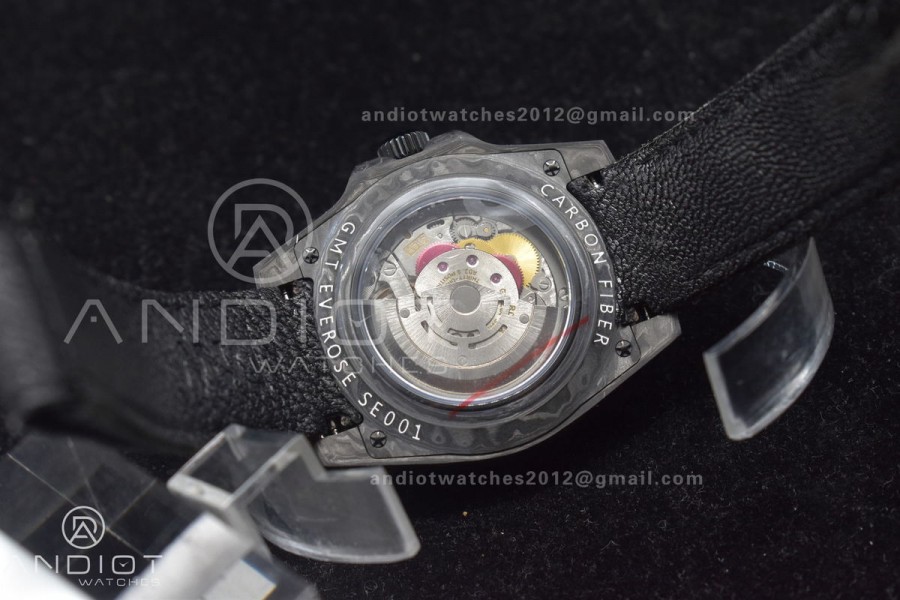 GMT DIW Carbon OMF Best Edition All Black Black Dial on Black Nylon Strap SA3186 CHS
