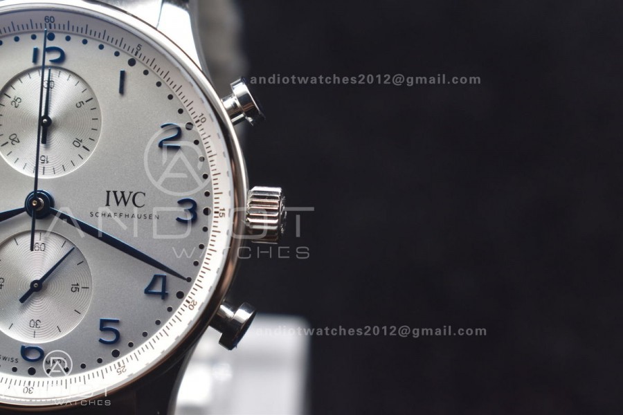 Portuguese Chrono IW3716 V6SF 1:1 Best Edition White Dial on SS Bracelet A69355