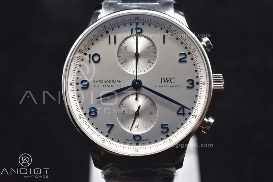 Portuguese Chrono IW3716 V6SF 1:1 Best Edition White Dial on SS Bracelet A69355