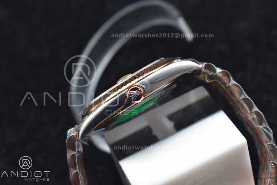 DateJust 41 126331 VSF 1:1 Best Edition 904L Steel Brown Dial on SS/RG Jubilee Bracelet VS3235
