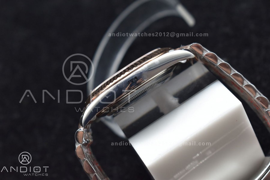 DateJust 41 126331 VSF 1:1 Best Edition 904L Steel Brown Dial on SS/RG Jubilee Bracelet VS3235
