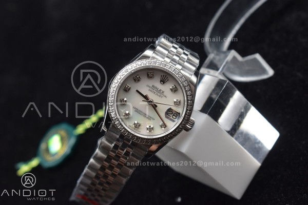 DateJust 31 Ladies 278289 WF 316L Steel White Dial...