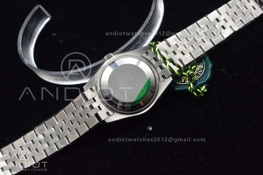 DateJust 31 Ladies 278289 WF 316L Steel White Dial Fluted Bezel On President Syle Bracelet