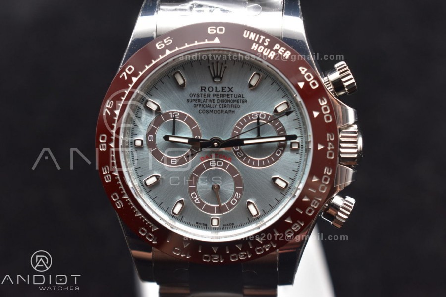 Daytona 116506 Brown Ceramic BTF 1:1 Best Edition Ice Blue Dial on SS Bracelet SA4130 V2