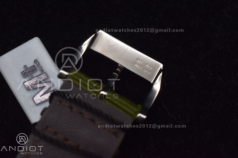 Mark XVIII “TRIBUTE TO MARK XI” IW327007 M+F 1:1 Best Edition Black Dial on Green Nylon Strap A35111