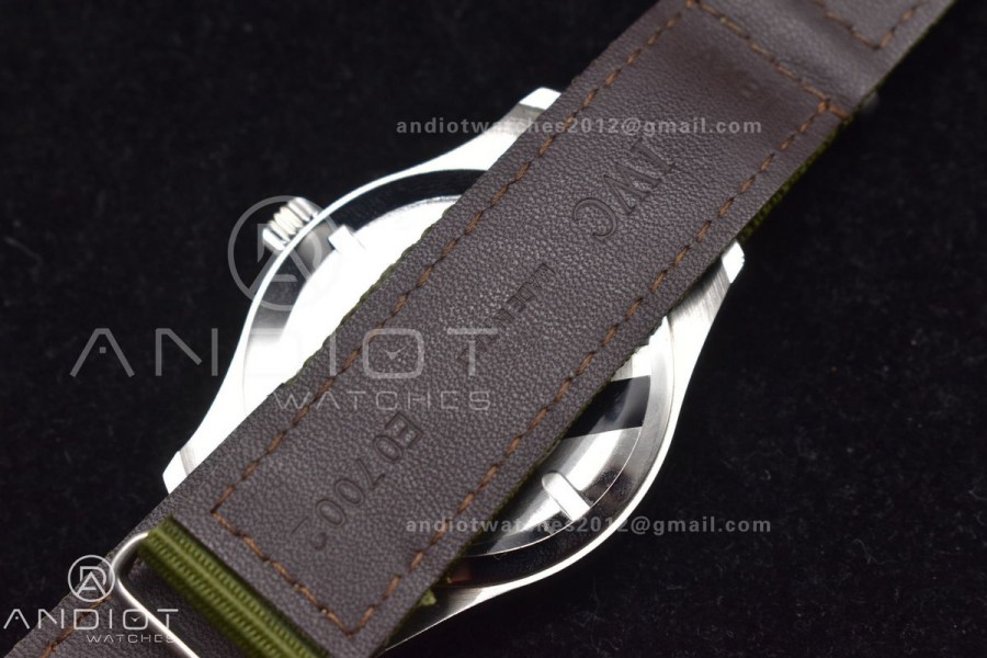 Mark XVIII “TRIBUTE TO MARK XI” IW327007 M+F 1:1 Best Edition Black Dial on Green Nylon Strap A35111