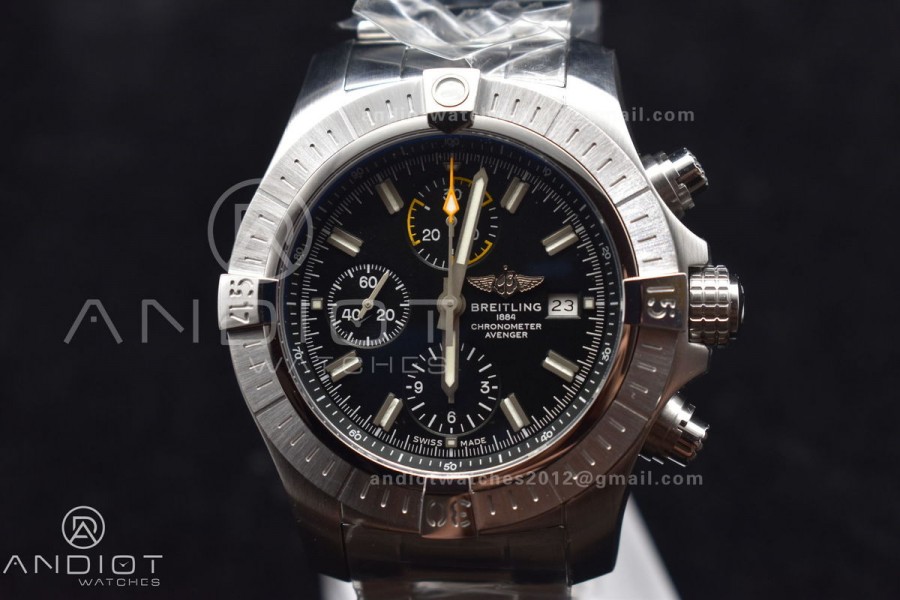 Avenger Chrono SS TF 1:1 Best Edition Black Dial on SS Bracelet A7750