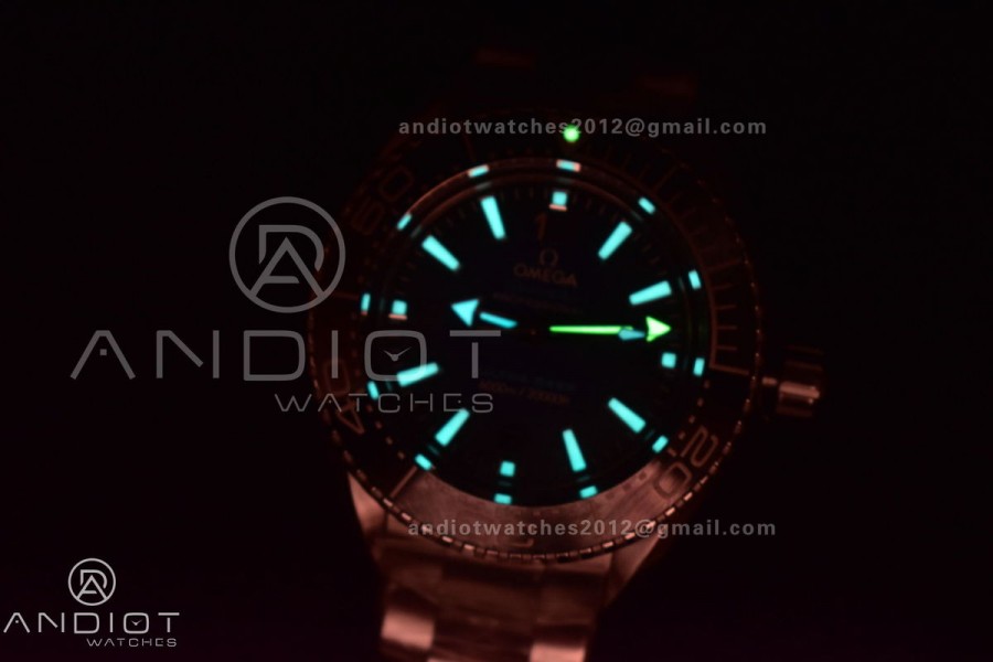 Seamaster 6000M Ultra Deep SS SBF 1:1 Best Edition Deep Blue Dial on SS Bracelet A8912 Super Clone
