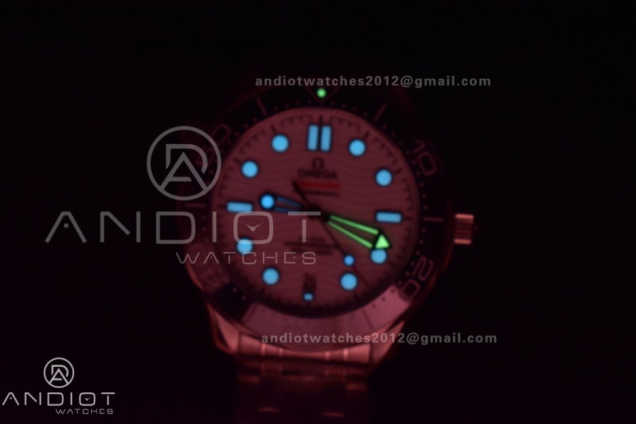 Seamaster Diver 300M VSF 1:1 Best Edition Black Ceramic White Dial on SS Bracelet A8800