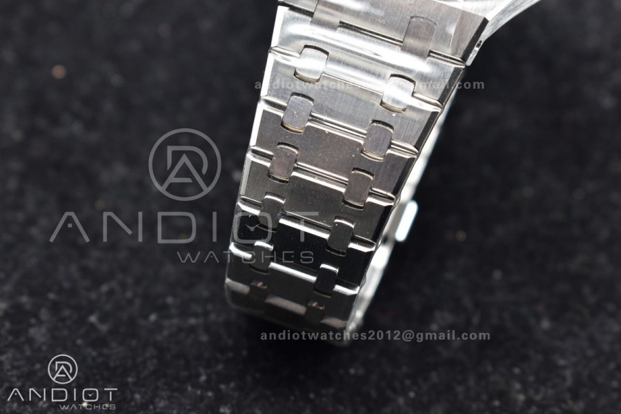 Royal Oak 41mm 15400 APSF 1:1 Best Edition White Textured Dial on SS Bracelet A3120