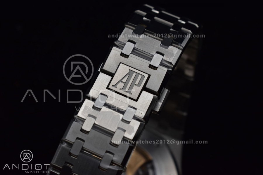 Royal Oak 41mm 15400 APSF 1:1 Best Edition White Textured Dial on SS Bracelet A3120