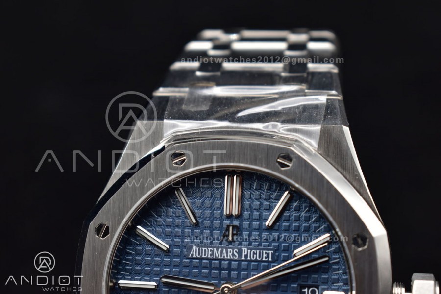 Royal Oak 41mm 15400 APSF 1:1 Best Edition Blue Textured Dial on SS Bracelet A3120