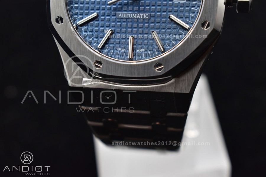 Royal Oak 41mm 15400 APSF 1:1 Best Edition Blue Textured Dial on SS Bracelet A3120