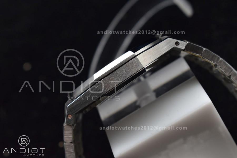 Royal Oak 41mm 15400 APSF 1:1 Best Edition Blue Textured Dial on SS Bracelet A3120
