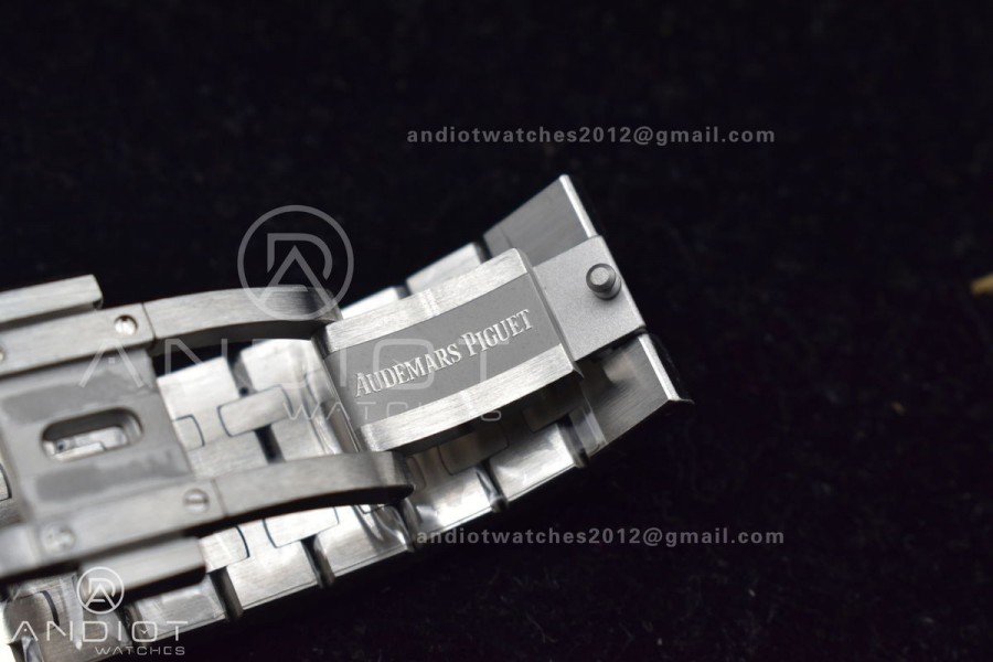 Royal Oak 41mm 15400 APSF 1:1 Best Edition Black Textured Dial on SS Bracelet A3120