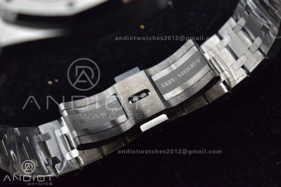 Royal Oak 41mm 15400 APSF 1:1 Best Edition Black Textured Dial on SS Bracelet A3120
